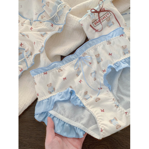 童話小甜熊~日系女生三角褲甜美內褲女士7a級抗菌2025新款純棉襠 童話小甜熊~日系女生三角褲甜美內褲女士7a級抗菌2025新款純棉襠