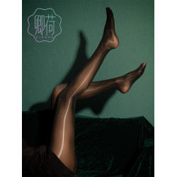 卿荷馬油絲襪光腿神器開襠連褲襪女黑絲油亮夏超薄款性感油光大碼