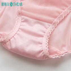 SWEAR/思薇爾刺綉玫瑰花性感提臀氣質內褲低腰三角褲女 Q1030003