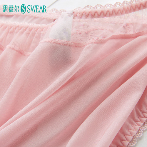 SWEAR/思薇爾刺綉玫瑰花性感提臀氣質內褲低腰三角褲女 Q1030003