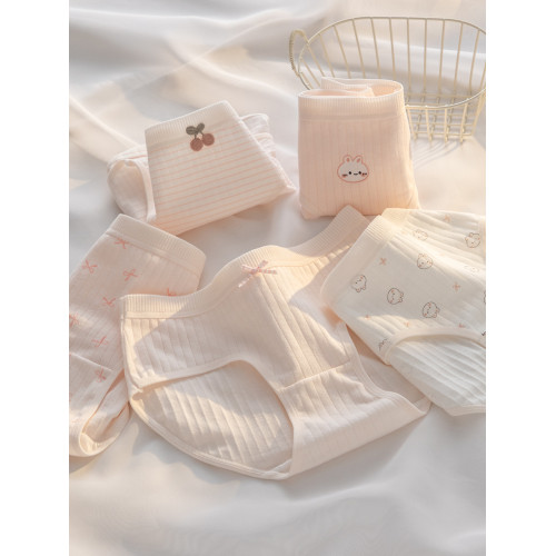 女士內褲純棉7A抗菌a類可愛初高中女學生全棉抗菌襠中腰三角短褲 女士內褲純棉7A抗菌a類可愛初高中女學生全棉抗菌襠中腰三角短褲