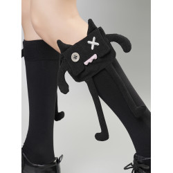 春季搞怪設計感立體玩偶個性小腿襪女中長筒純棉辣妹哥特颯酷JK襪