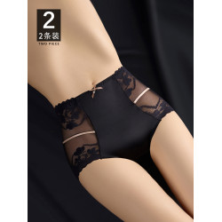 蕾絲內褲女士純棉抗菌襠性感勾人高腰三角短褲2025新款夏薄款高級
