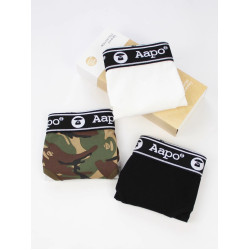 潮人女士滿2條印花迷彩中腰三角四角純棉帥中性運動大碼內褲