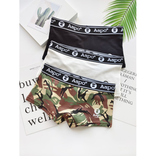 潮人女士滿2條印花迷彩中腰三角四角純棉帥中性運動大碼內褲 潮人女士滿2條印花迷彩中腰三角四角純棉帥中性運動大碼內褲