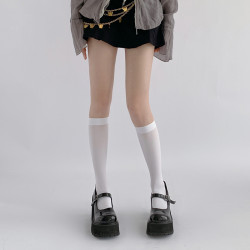 夜間教習室壓力襪瘦腿黑色中筒小腿襪女春秋jk長筒襪子女夏天薄款
