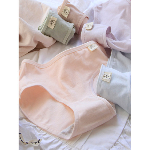 少女內褲女純棉日系大碼中大童高初中學生髮育期女孩中腰三角短褲