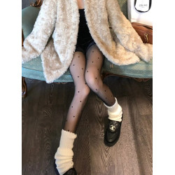 韓版名媛黑絲蝴蝶愛心圓點連褲襪性感薄款白色jk絲襪禦姐甜美自拍