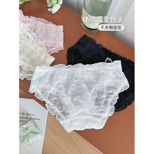 六衹兔子內褲女純棉底襠性感網紗透氣三角褲甜美純欲蝴蝶結短褲女 六衹兔子內褲女純棉底襠性感網紗透氣三角褲甜美純欲蝴蝶結短褲女