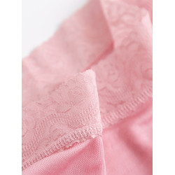 真絲內褲女透氣舒適天然桑蠶絲蕾絲包臀性感大碼無痕平角內褲加大