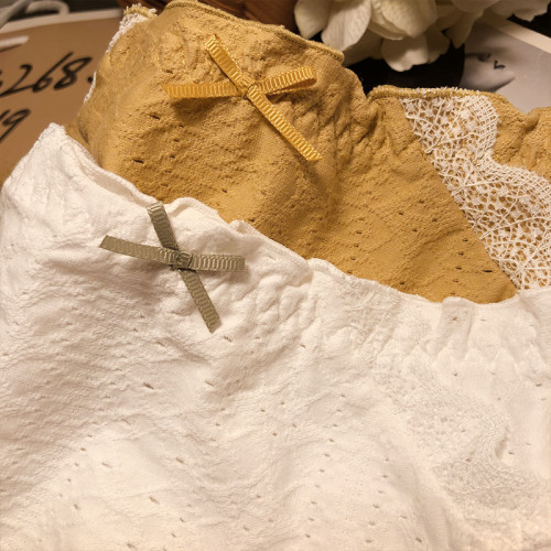 日系棉質面料內褲女士低腰甜美少女荷葉邊透氣棉襠底褲秋冬款褲頭 日系棉質面料內褲女士低腰甜美少女荷葉邊透氣棉襠底褲秋冬款褲頭