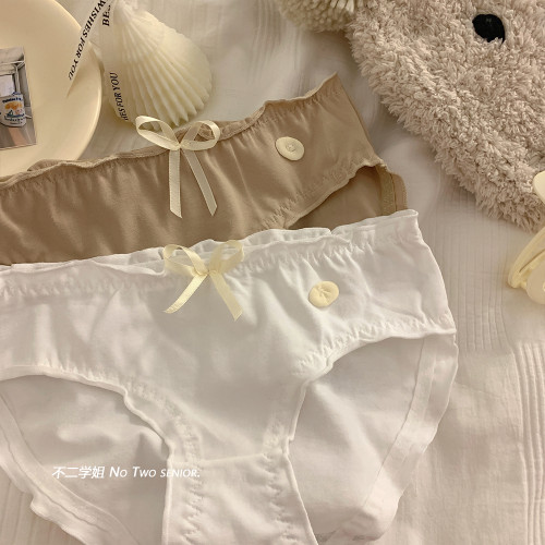 內褲女生純棉抗菌2025新款秋冬無痕中腰日系少女甜美舒適透氣三角 內褲女生純棉抗菌2025新款秋冬無痕中腰日系少女甜美舒適透氣三角