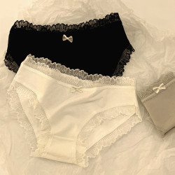 內褲女純棉抗菌襠中腰少女無痕女生可愛透氣日系學生夏三角短褲頭