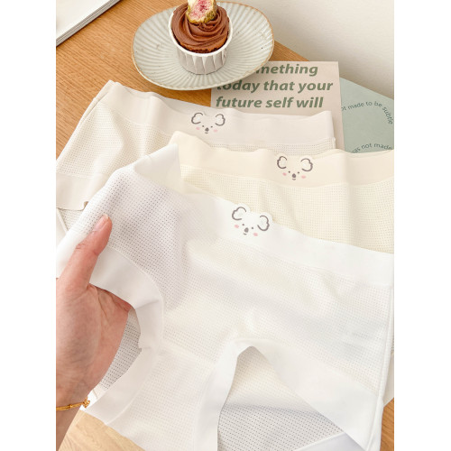 可愛考拉女士冰絲無痕內褲女抗菌女生純棉襠甜美少女網孔透氣舒適