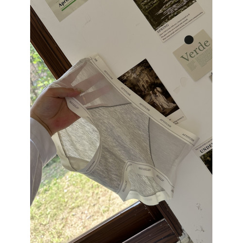 敲舒適的莫代爾~中腰條紋網紗純棉新款大碼內褲簡約女士胖mm內褲 敲舒適的莫代爾~中腰條紋網紗純棉新款大碼內褲簡約女士胖mm內褲