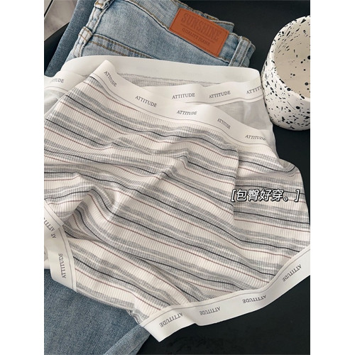 敲舒適的莫代爾~中腰條紋網紗純棉新款大碼內褲簡約女士胖mm內褲 敲舒適的莫代爾~中腰條紋網紗純棉新款大碼內褲簡約女士胖mm內褲