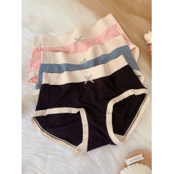 莫代爾純欲內褲女純棉黑色學生少女風短褲柔軟透氣中腰無痕三角褲