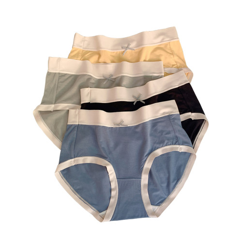 莫代爾純欲內褲女純棉黑色學生少女風短褲柔軟透氣中腰無痕三角褲