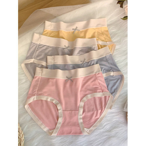 莫代爾純欲內褲女純棉黑色學生少女風短褲柔軟透氣中腰無痕三角褲