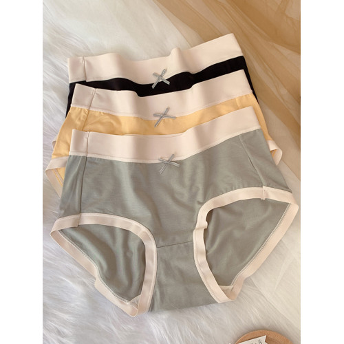 莫代爾純欲內褲女純棉黑色學生少女風短褲柔軟透氣中腰無痕三角褲