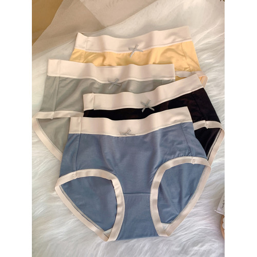 莫代爾純欲內褲女純棉黑色學生少女風短褲柔軟透氣中腰無痕三角褲