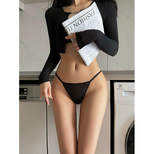 性感辣妹丁字褲內褲女舒適低腰細帶純色無痕隱形薄款運動瑜珈t褲