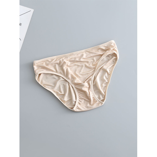 基礎款 桑蠶絲無痕真絲低腰內褲女士透氣舒適三角無痕內褲女 基礎款 桑蠶絲無痕真絲低腰內褲女士透氣舒適三角無痕內褲女