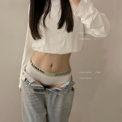 運動內褲女純棉抗菌2025新款性感提臀女生中腰無痕全棉女士三角褲