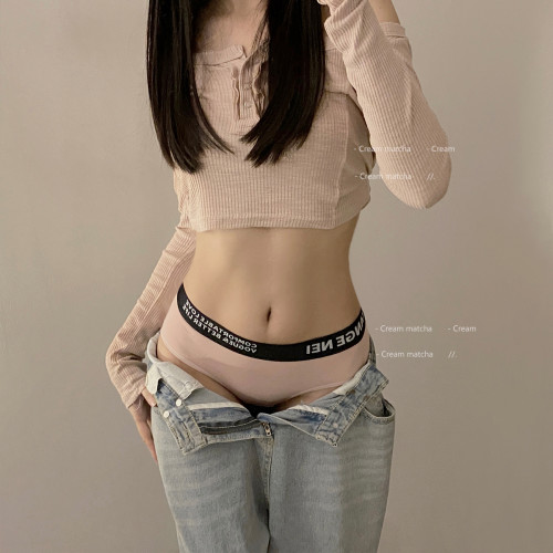 運動內褲女純棉抗菌2025新款性感提臀女生中腰無痕全棉女士三角褲