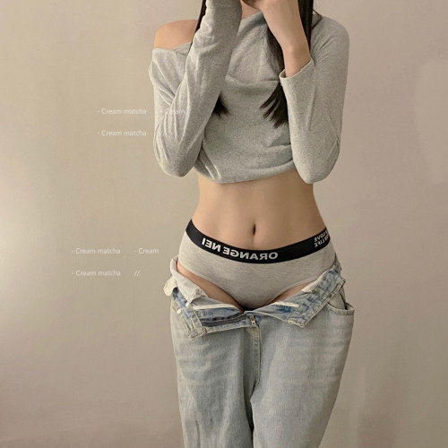 運動內褲女純棉抗菌2025新款性感提臀女生中腰無痕全棉女士三角褲