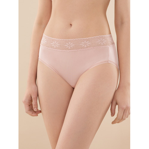 金三塔真絲高腰內褲桑蠶絲蕾絲舒適透氣親膚純色內衣女三角褲新品