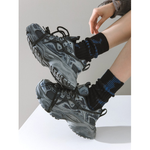 襪子男中筒襪女長襪加厚純棉春秋紥染粗線復古褪色潮流日系長筒襪 襪子男中筒襪女長襪加厚純棉春秋紥染粗線復古褪色潮流日系長筒襪