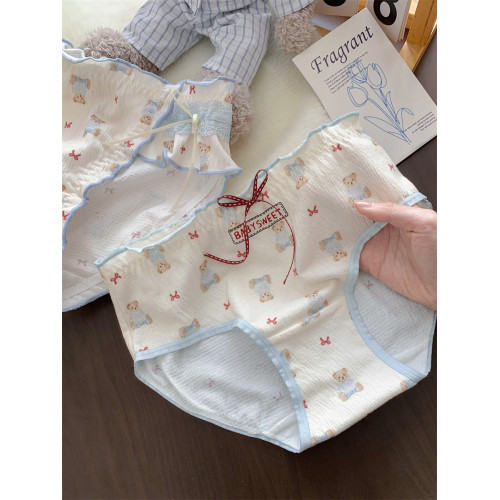 夢境小甜熊~女生透氣可愛內褲女士2026新款7a級抗菌純棉襠三角褲