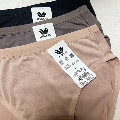 泰國華歌爾內褲中腰舒適比基尼純色百搭輕薄有彈性三角褲女WU1C34