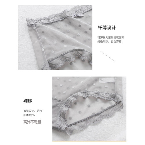 內褲女高腰蕾絲大碼胖mm200斤性感無痕透氣純棉襠日系提臀三角褲 內褲女高腰蕾絲大碼胖mm200斤性感無痕透氣純棉襠日系提臀三角褲
