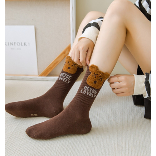 襪子女長筒襪ins潮百搭韓版羽絨紗可愛日系秋冬黑色中高筒純棉襪 襪子女長筒襪ins潮百搭韓版羽絨紗可愛日系秋冬黑色中高筒純棉襪