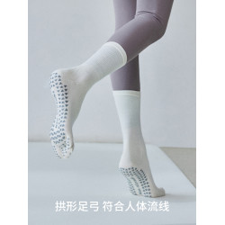 DCW防滑瑜珈襪子普拉提訓練專用運動五指襪中長款舞蹈矽膠健身襪