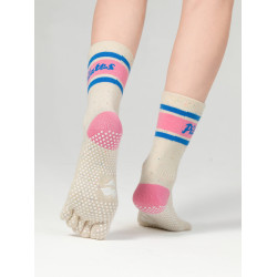 SIXHYS專業防滑普拉提襪瑜珈襪子女中筒系列五指分趾室內健身舞蹈