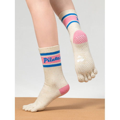 SIXHYS專業防滑普拉提襪瑜珈襪子女中筒系列五指分趾室內健身舞蹈