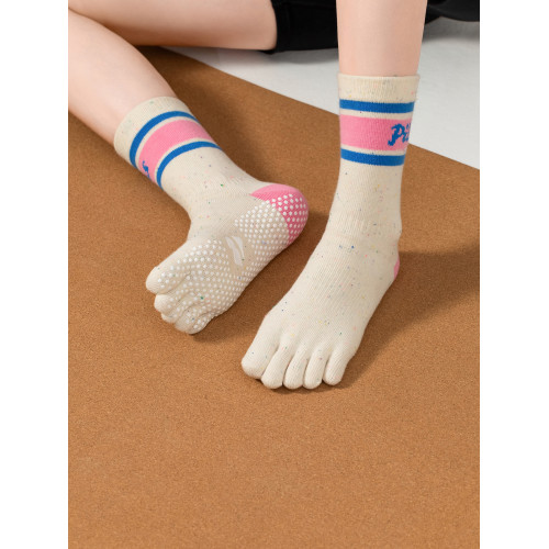 SIXHYS專業防滑普拉提襪瑜珈襪子女中筒系列五指分趾室內健身舞蹈