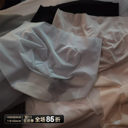 裸感超薄冰絲面膜內褲女純色透明3D蜜桃臀中腰大碼舒適透氣無痕