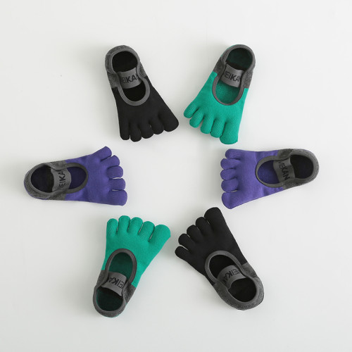 五指瑜珈襪防滑專業女普拉提健身運動初學者矽膠蹦床舞蹈襪子 五指瑜珈襪防滑專業女普拉提健身運動初學者矽膠蹦床舞蹈襪子