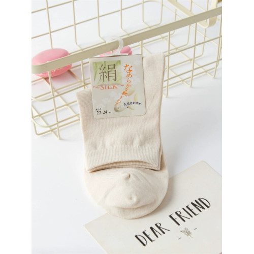 三件女士桑蠶絲真絲襪子女襪舒適透氣防臭春夏秋女士真絲單襪