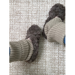 BON 韓國東大門老板娘同款灰襪套辣妹寬松純色腿套日系少女堆堆襪