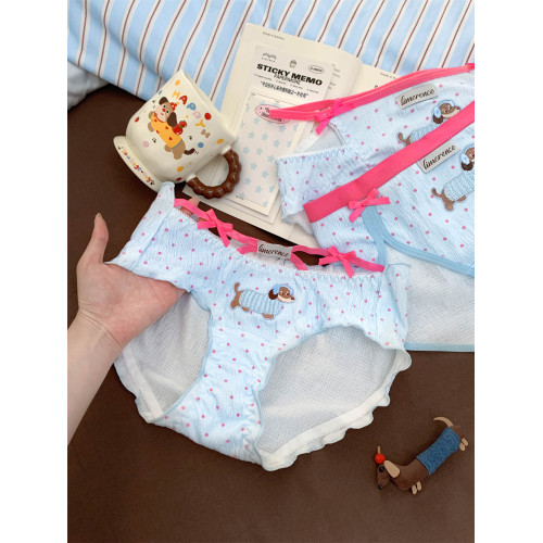 甜系波點~甜美少女軟萌可愛內褲女2025新款日系臘腸狗女士三角褲 甜系波點~甜美少女軟萌可愛內褲女2025新款日系臘腸狗女士三角褲