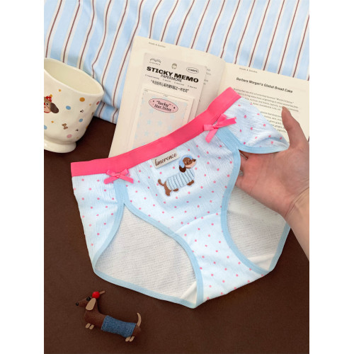 甜系波點~甜美少女軟萌可愛內褲女2025新款日系臘腸狗女士三角褲 甜系波點~甜美少女軟萌可愛內褲女2025新款日系臘腸狗女士三角褲