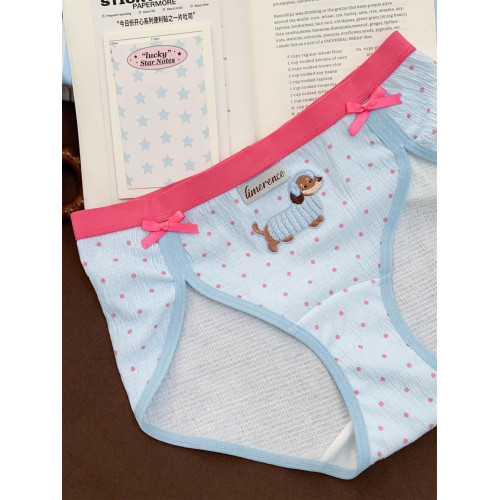 甜系波點~甜美少女軟萌可愛內褲女2025新款日系臘腸狗女士三角褲 甜系波點~甜美少女軟萌可愛內褲女2025新款日系臘腸狗女士三角褲