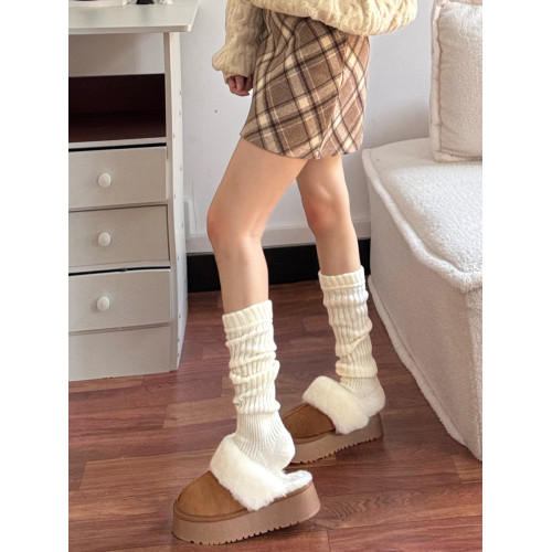 踩腳襪套秋冬美拉德搭雪地靴堆堆襪拼接針織百搭純色日系小腿襪女 踩腳襪套秋冬美拉德搭雪地靴堆堆襪拼接針織百搭純色日系小腿襪女