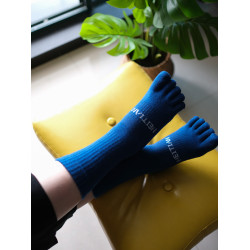 內田羊毛襪五指襪女中筒秋冬厚款保暖分腳趾女襪高腰高筒無縫襪