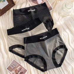 高腰內褲女士純棉抗菌全棉大碼收腹提臀少女生透氣無痕新款短褲頭